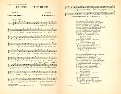 Christiné Pauvre Petit Bleu armiane