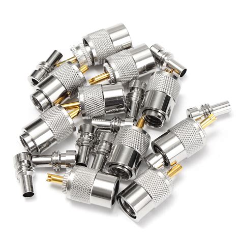 Pcs Pl Solder Connector Plug With Reducer For Uhf Rg X Coaxial