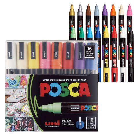 Uni Posca Pc M Water Based Medium Point Metallic Paint Markers