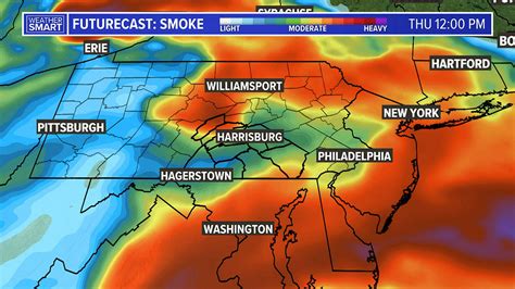 wildfire smoke  central pa futurecast foxcom