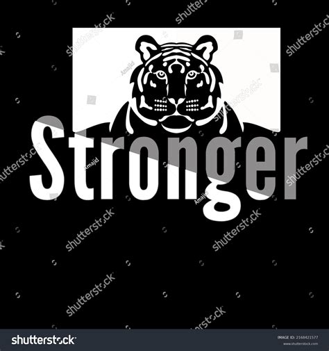 Stronger Logo Black White Logo Design Stock Illustration 2168421577