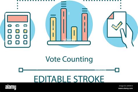 Vote Counting Concept Icon Idea Thin Line Illustration Calculating Election Day Results