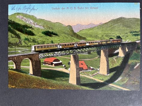 AK MOB 1914 Montreux Oberland Bahn Auf Viadukt B Gstaad Kaufen Auf