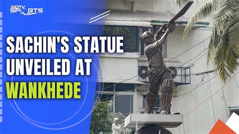 Watch Sachin Tendulkar S Statue Unveiled At Wankhede Stadium YouTube