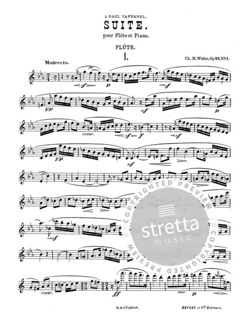 Suite pour flûte et piano op 34 von Charles Marie Widor im Stretta