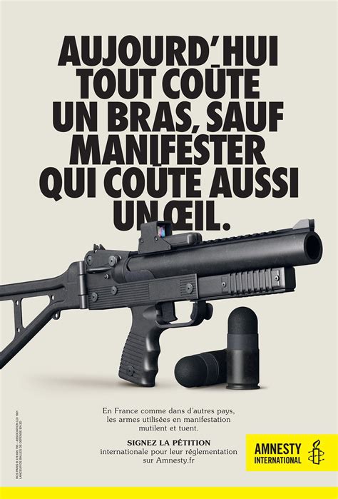 La Campagne Choc Damnesty Contre Les Armes Utilis Es En Manifestations