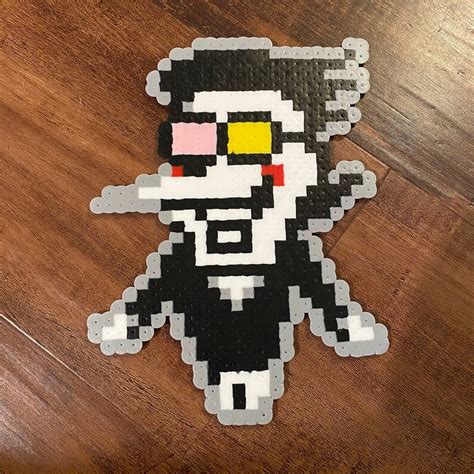 Deltarune Chapter 2 Spamton Perler Bead Sprite or Keychain - Etsy