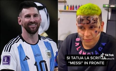 VIDEO Fan de Messi se tatúa su nombre en la frente por el campeonato