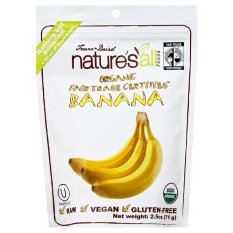 Natierra Banana Freeze Dried Raw Oz Case Of Oz Each Kroger