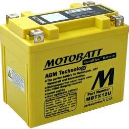 Motobatt MBTX12U 12V 14Ah AGM Battery Free Shipping Battery Mart