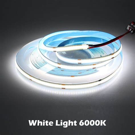 Led Strip Cob Dc V V Meter Led Lampu Strip Light Cob