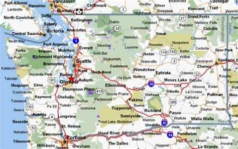 Washington State Map Cities Towns – Verjaardag Vrouw 2020