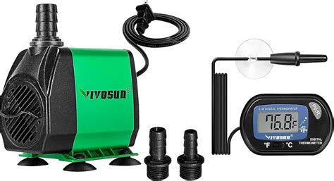 Amazon Vivosun Gph Submersible Pump Pack Lcd Digital