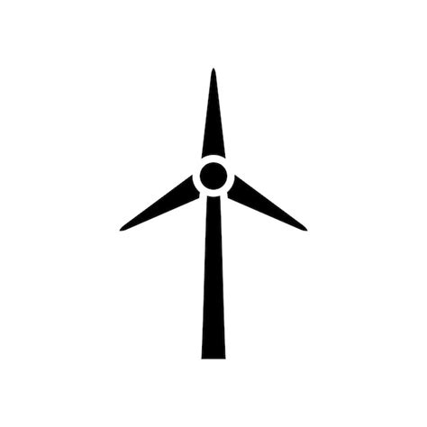 Premium Vector Wind Turbine Silhouette Vector Icon