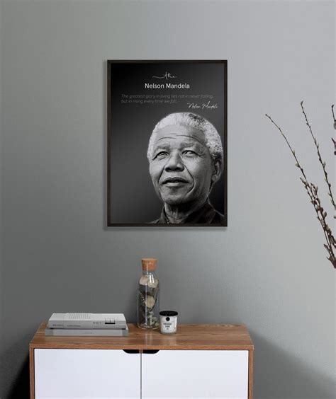 Nelson Mandela Inspirational Quote Poster Human Rights Wall Art for ...