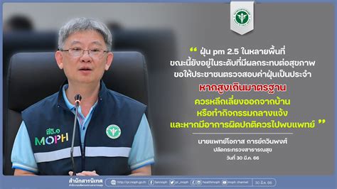 กระทรวงสาธารณสข on Twitter ฝนPM25 ในหลายพนทยงอยในระดบท