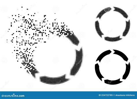 Erosion Pixelated Light Bulb Icon With Halftone Version Cartoon Vector