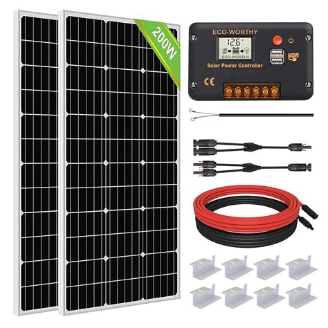 Eco Worthy 200 Watts 12 Volt24 Volt Solar Panel Kit With High Efficiency