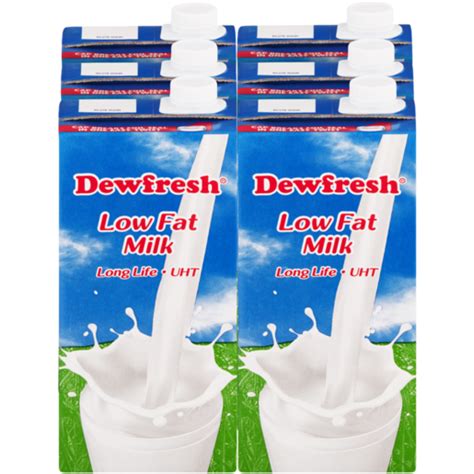 Dewfresh Long Life Low Fat Milk 6 X 1l Long Life Milk And Cream Milk