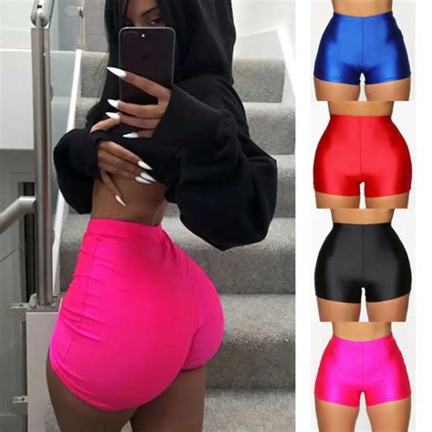 Womens Stretch Biker Bike Shorts Workout Spandex Leggings Short Mini Yoga Shorts High Waist Gym