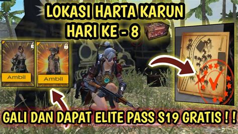 Lokasi Harta Karun FF Hari Ke 8 Free Fire Pirate Chest Elite Pass