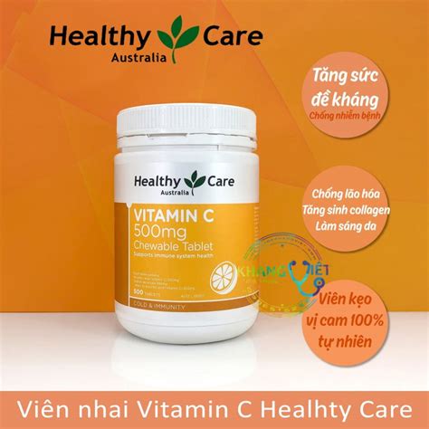 Vi N Nhai Vitamin C Healthy Care Mg T Ng C Ng Kh Ng