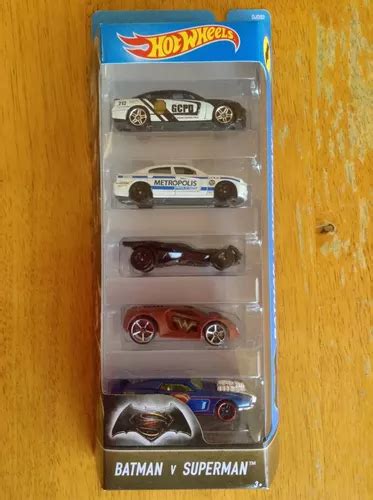 Set De 5 Hot Wheels Pelicula Batman Vs Superman Paquete Hw Meses Sin Intereses