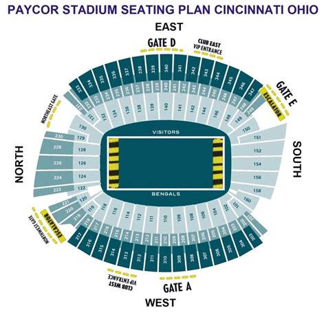 Paycor Stadium Seating Plan Ticket Price Booking Parking Map