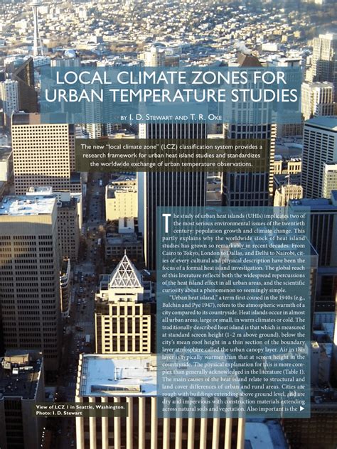 (PDF) Local Climate Zones for Urban Temperature Studies