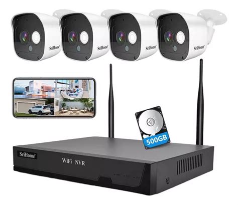 Srihome Kit Camaras De Seguridad Vigilancia Cctv Nvr P Env O Gratis