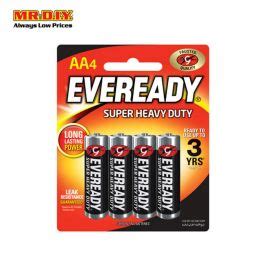 EVEREADY Super Heavy Duty Batteries AA 4 Pcs 1215BP4 MR DIY