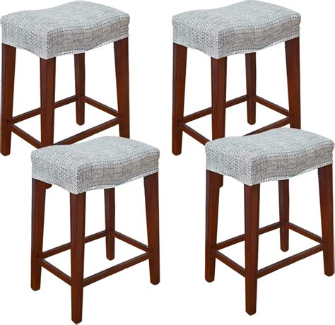 Eco Ancheng 4pcs Rectangle Bar Stool Seat Covers Counter