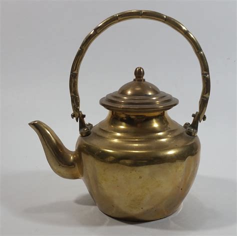 Vintage Small Heavy Brass Teapot With Lid Treasure Valley Antiques And Collectibles