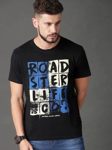 Cotton Black Printed Promotional T Shirt Printing Services Rs 260