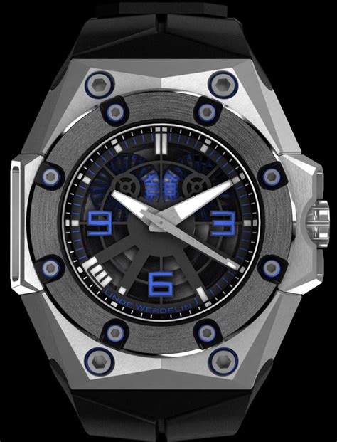 Stylish OKTOPUS II Titanium Blue Watch