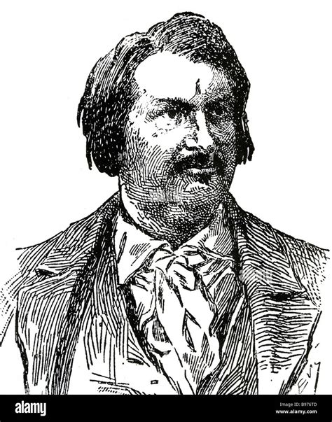 honore de balzac french novelist    stock photo alamy