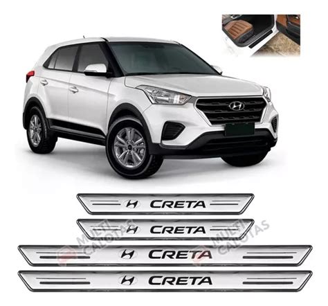 Soleira De Porta Platinum Hyundai Creta Prata Resinado Parcelamento