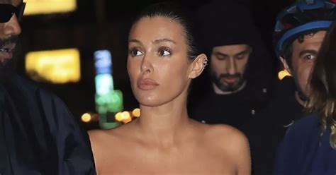 Kanye West S Wife Bianca Censori Goes Underwear Free In See Through