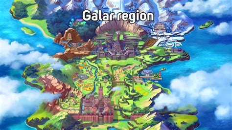 Galar Region - Pokemon Sword And Shield Map - 1600x900 Wallpaper ...