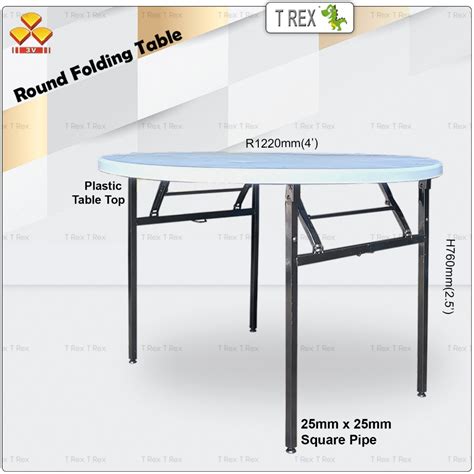 3V 4 Round Meja Lipat Foldable Table Folding Banquet Table