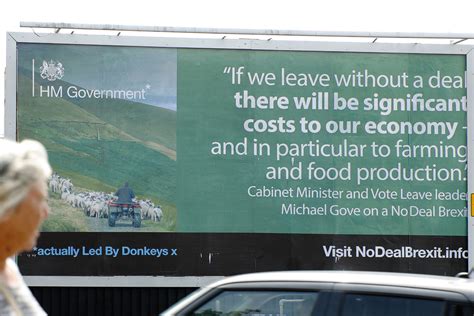 Billboards Remind Government Ministers Of Their No Deal Brexit Warnings