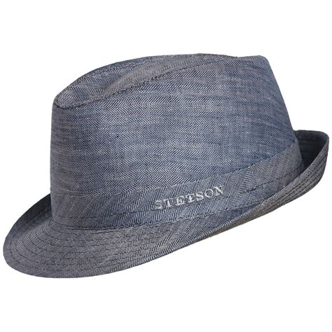 Stetson Mens Linen Snap Brim Fedora Hat Fedora Stetson Mens Linen