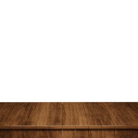 Wooden Table Foreground Wood Table Top Front View 3d Render Isolated