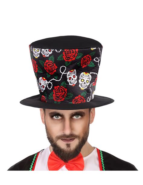 Chapeau Haut De Forme Dia De Los Muertos Noir Adulte Deguise Toi