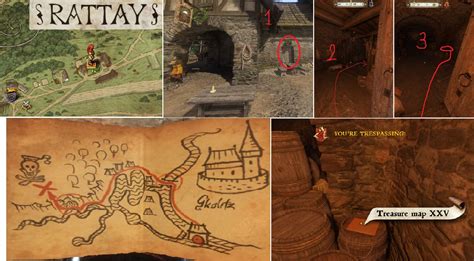 킹덤 컴 보물지도 공략 / 보물 사냥꾼 헨리의 모험 / KCD Treasure Map locations