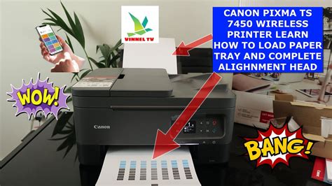 Canon Pixma Ts7450 Wireless Printer Learn How To Load Paper Tray And Complete Alignment Head