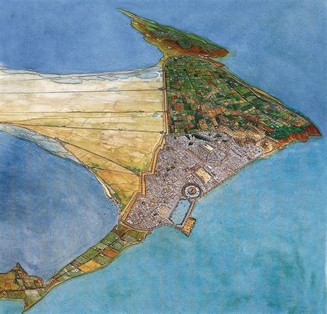 A Visual Map Of Carthage Created By Jean Claude Golvin Ancient Maps