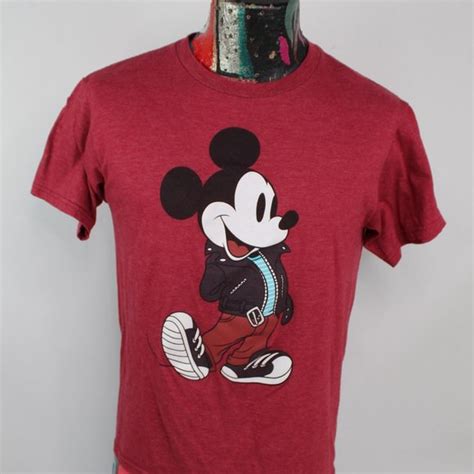 Disney Shirts Disney Mickey Mouse Mens Red Medium Short Sleeve Tshirt Poshmark