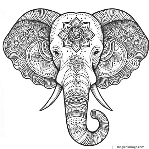 Dibujo De Mandala Elefante Para Colorear 2 Para Imprimir Gratis