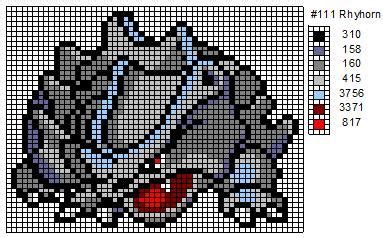 Rhyhorn By Cdbvulpix On Deviantart Pokemon Cross Stitch Pokemon